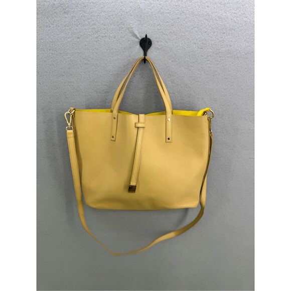 Tiffany & Co. Womens Tan Yellow Leather Reversible Tote Bag *Rare Colorway - Picture 1 of 13